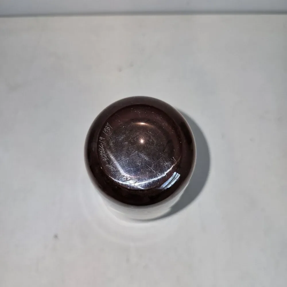 Vintage Stuart Abelman Art Glass Iridescent Feather Pulled 11
